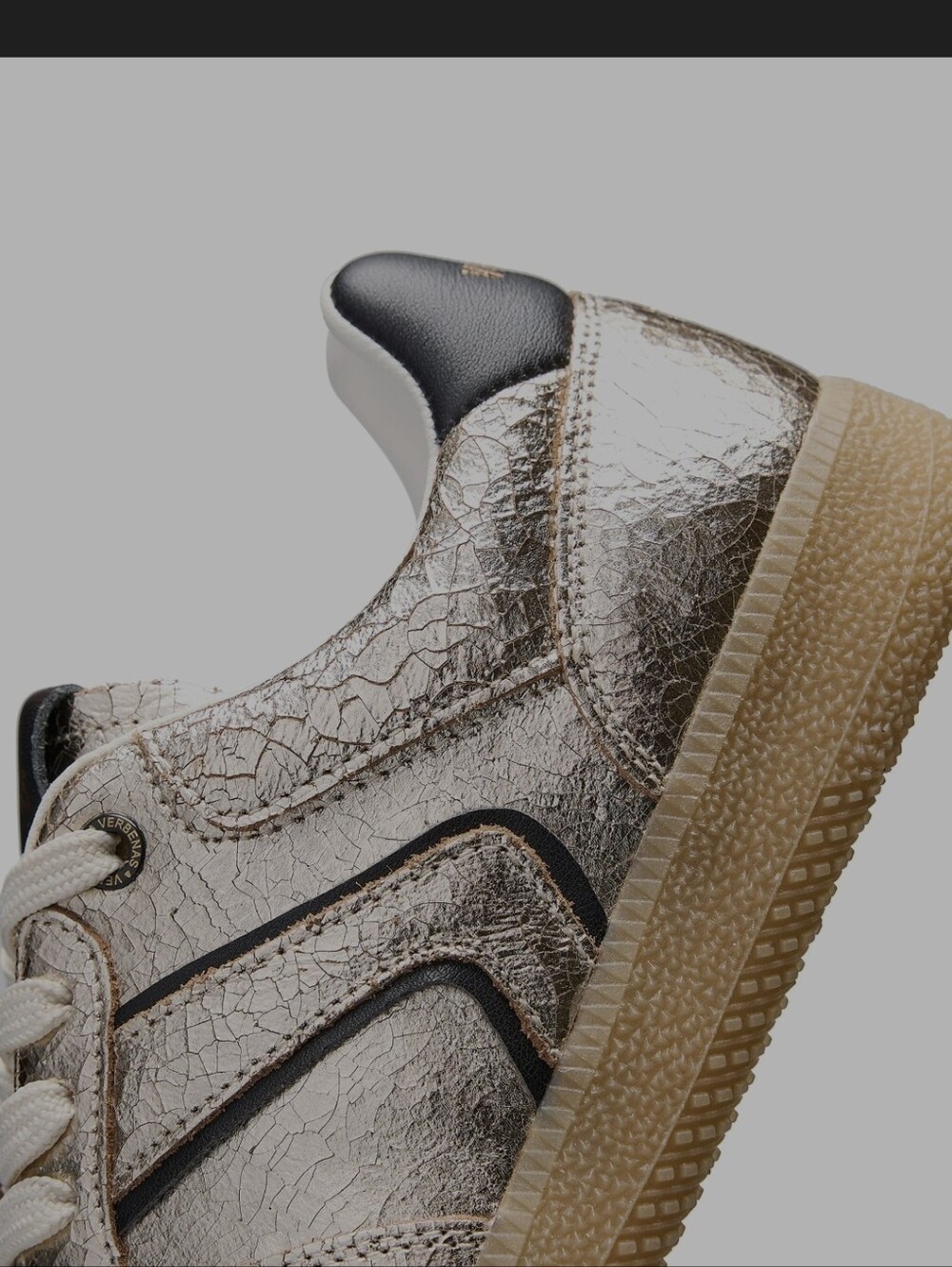 Verbenas Sora Breck Sneakers – Silver – US 3.7 neon green tipped shoe laces. - Picture 5 of 8
